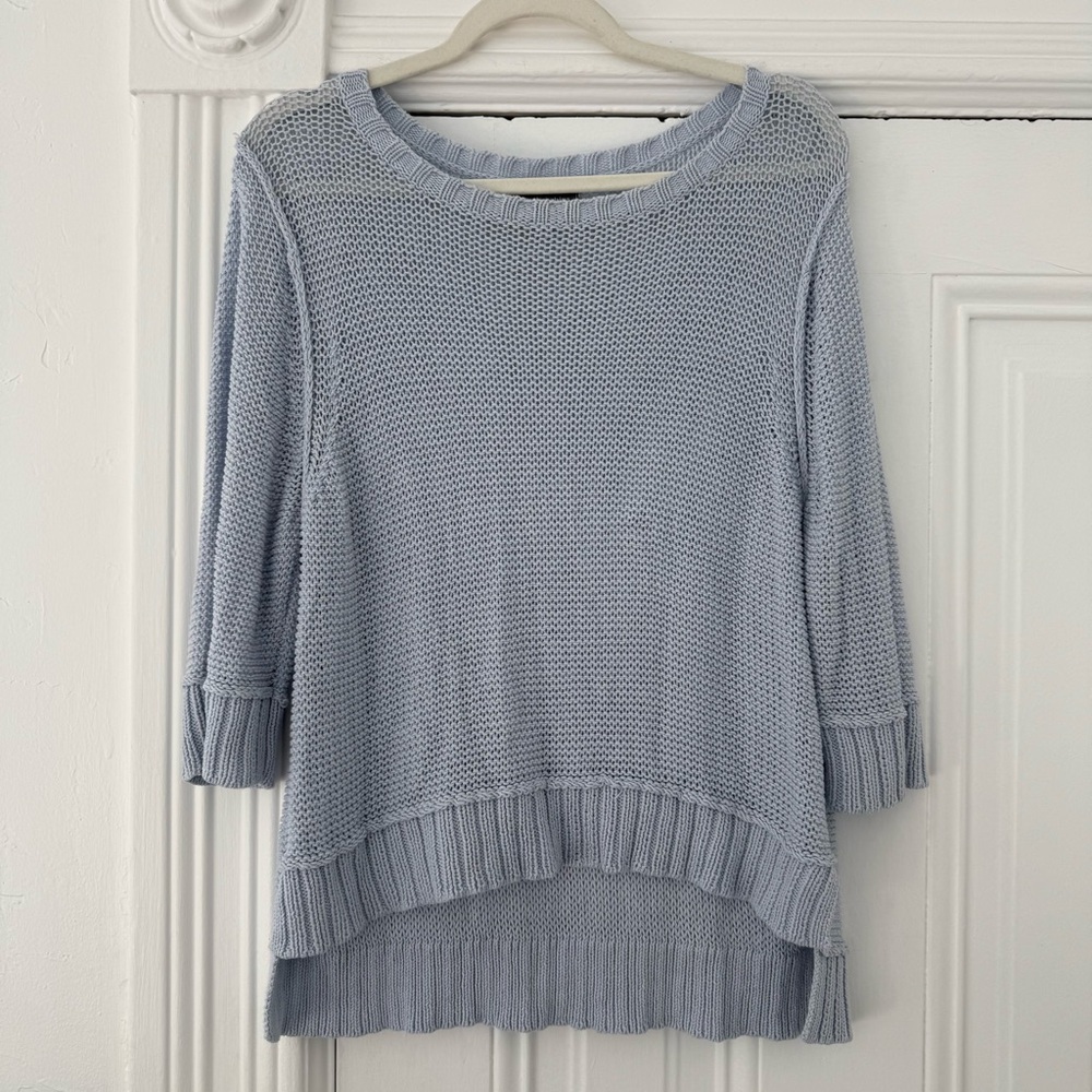 Wooden Ships Soft Blue Crew Neck Sweater